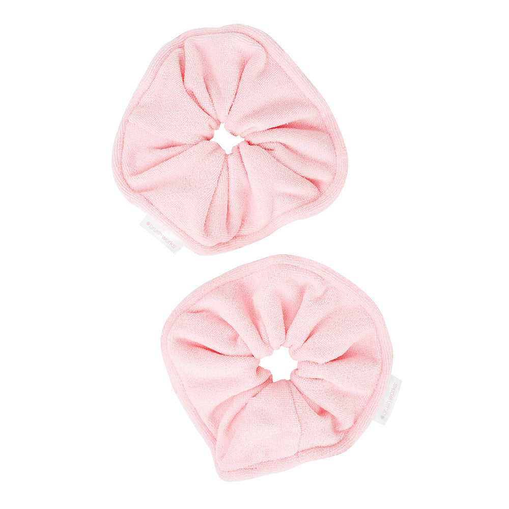 Brushworks Microfibre Hair Scrunchies  2 Pack