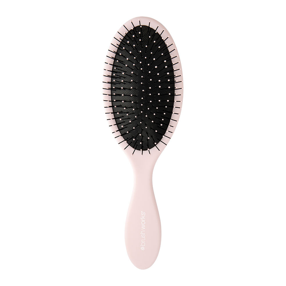 Brushworks Professional Oval Detangling Hair Brush (Pink)