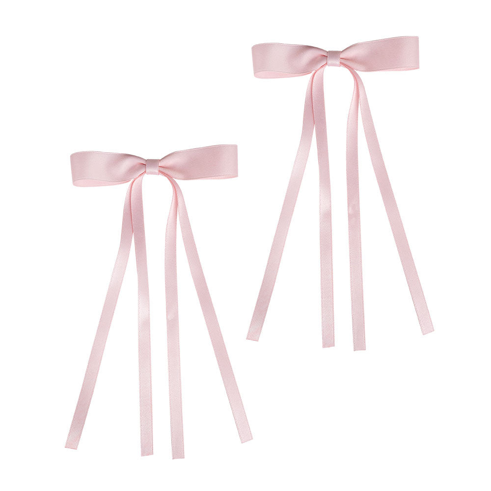 Brushworks Satin Hair Bow Duo – Pink