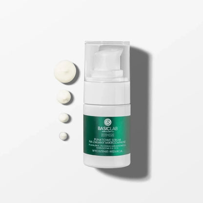 BasicLab Spot Serum for Micro-Inflammatory Lesions with 7% AHA/BHA, 3% Azelaic Acid and Lactoferrin 15ml