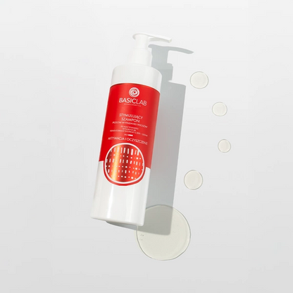 BasicLab Stimulating anti-hair Loss Shampoo, 3% Niacinamide, Vitamin B6, Fermented Ginseng Extract 300ml