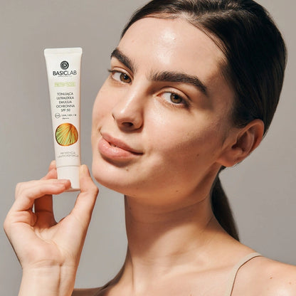 BasicLab Ultra-Light Tinted Protective Emulsion SPF 50 PPD 22.1 Prevention and Antioxidation 40ml