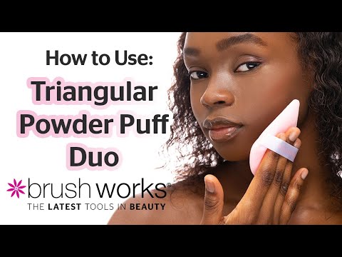 Brushworks Triangular Powder Puff Duo