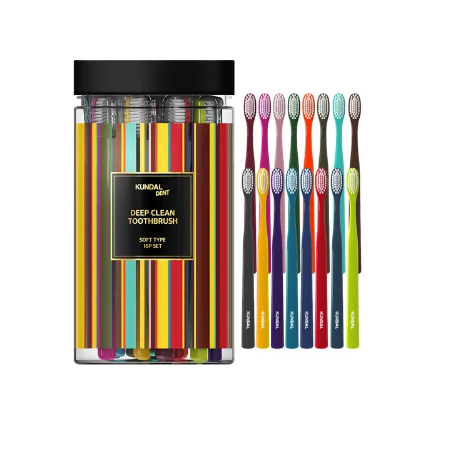 Kundal Deep Clean Elasticity Antibacterial Double Fine Hair Toothbrush Hard Type