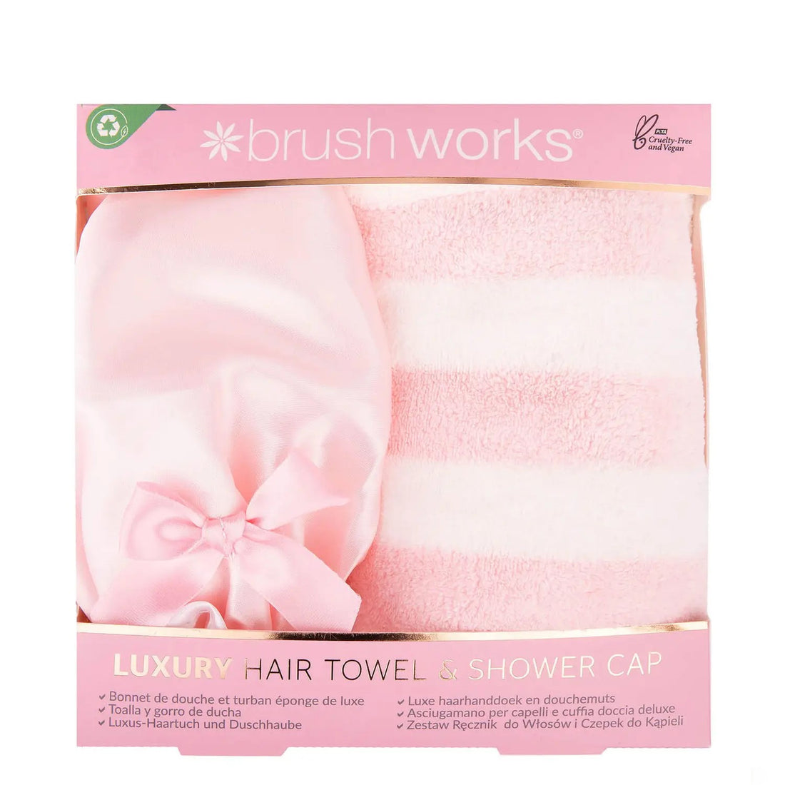 Brushworks Luxury Hair Towel &amp; Shower Cap