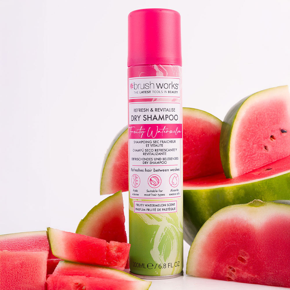 Brushworks Refresh &amp; Revitalise Fruity Watermelon Dry Shampoo  200ml