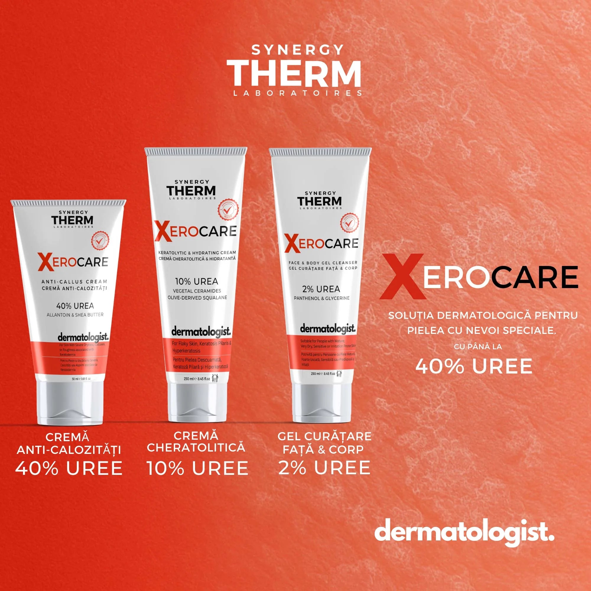 Synergy Therm Xerocare Gentle Face  Cleanser With 2% Urea, Panthenol &amp; Glycerin – 250ml