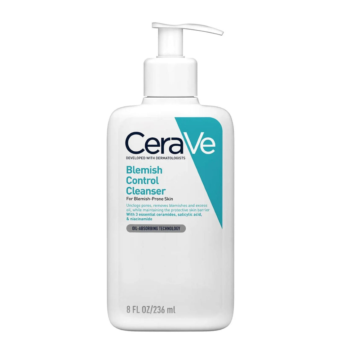 CeraVe Blemish Control Face Cleanser With 2% Salicylic Acid & Niacinamide For Blemish-Prone Skin 236ml
